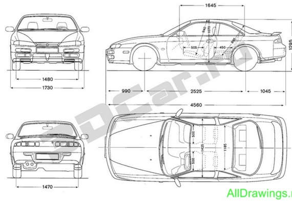 Nissan 200SX (Ниссан 200СX) - чертежи (рисунки) автомобиля